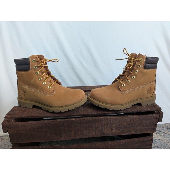 Timberland Linden Woods 6" Women's 7 Waterproof Leather Boot In Wheat A161G - Picture 7 of 15